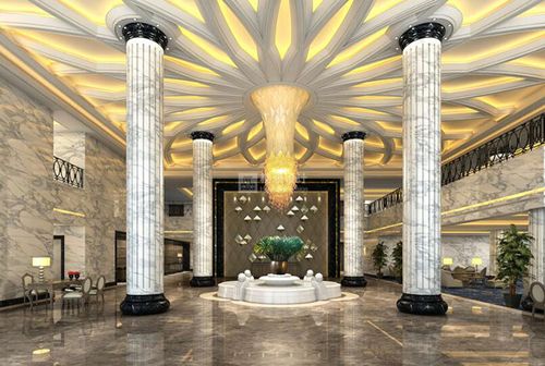 山西運城鑫源建國飯店裝飾工程效果圖_酒店裝修設計_中建七局建筑裝飾